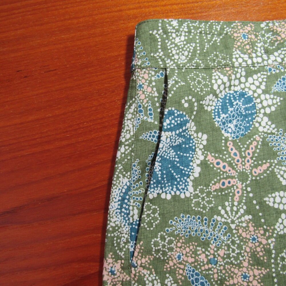 RipSkirt Hawaii Skirt Size XXL Green Blue Floral 19.5 In Length 2 Wrap Pockets - Picture 4 of 10